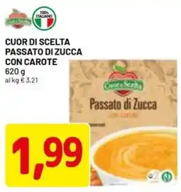DPiù Cuor di scelta passato di zucca con carote offerta
