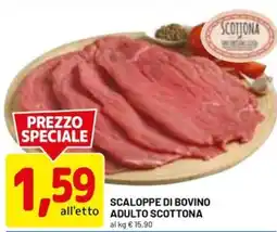 DPiù Scaloppe di bovino adulto scottona offerta