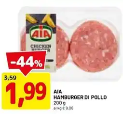 DPiù Aia hamburger di pollo offerta