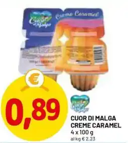 DPiù Cuor di malga creme caramel offerta