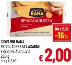 A&O Giovanni rana sfogliagrezza lasagne fresche all'uovo offerta