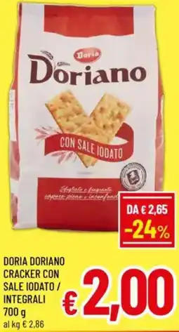 A&O Doria doriano cracker con sale iodato / integrali offerta