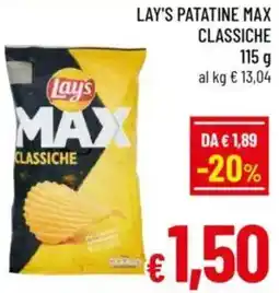 A&O Lay's patatine max classiche offerta
