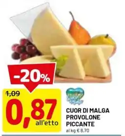 DPiù Cuor di malga provolone piccante offerta