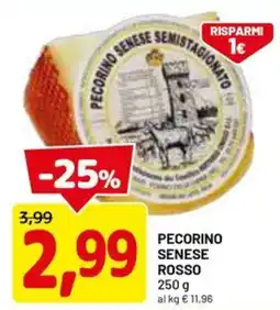 DPiù Pecorino senese rosso offerta