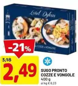 DPiù Sugo pronto cozze e vongole offerta