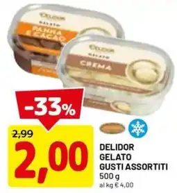 DPiù Delidor gelato offerta