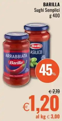 Famila BARILLA Sughi Semplici offerta