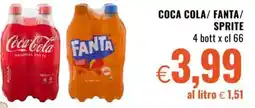 Famila Coca cola/fanta/ sprite 4 bott offerta