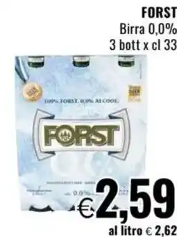 Famila FORST Birra 0,0% 3 bott offerta