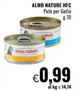 Famila ALMO NATURE HFC Patè per Gatto offerta