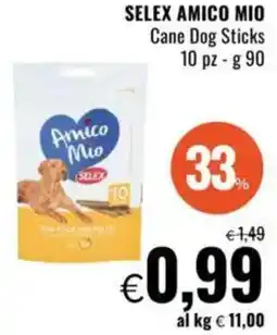 Famila SELEX AMICO MIO Cane Dog Sticks 10 pz offerta
