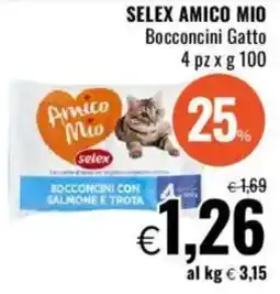 Famila SELEX AMICO MIO Bocconcini Gatto 4 pz offerta