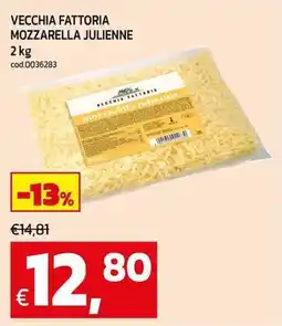 C+C maxigross Vecchia fattoria mozzarella julienne offerta