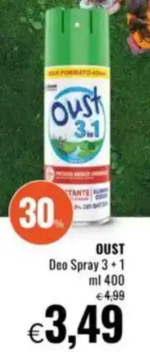 Famila OUST Deo Spray 3+1 offerta