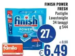 Famila FINISH POWER FRESH Pastiglie Lavastoviglie offerta