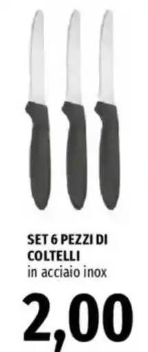 Famila Set 6 pezzi di coltelli in acciaio inox offerta