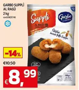 C+C maxigross Garbo supplì al ragù offerta
