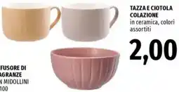Famila Tazza e ciotola colazione in ceramica offerta