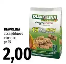 Famila DIAVOLINA accendifuoco eco-ricci offerta