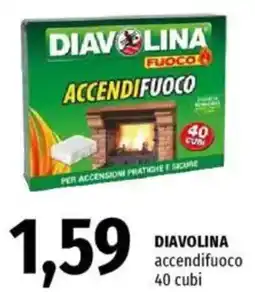 Famila DIAVOLINA accendifuoco 40 cubi offerta
