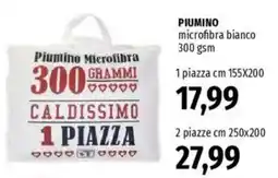 Famila PIUMINO microfibra bianco 300 gsm offerta