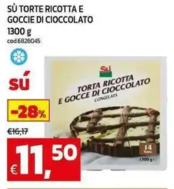 C+C maxigross Sù torte ricotta e goccie di cioccolato offerta