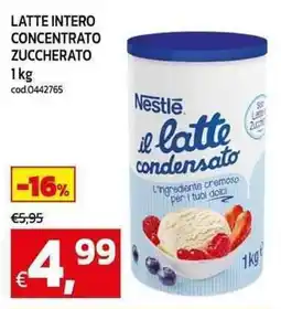 C+C maxigross Latte intero concentrato zuccherato offerta