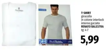 Famila T-shirt girocollo in cotone interlock interno garzato RENATO BALESTRA offerta