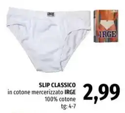 Famila Slip classico in cotone mercerizzato IRGE offerta