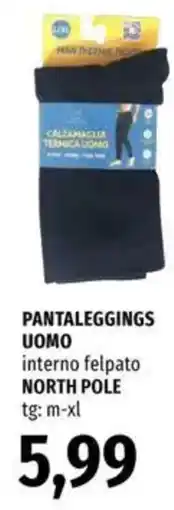 Famila Pantaleggings uomo interno felpato NORTH POLE offerta