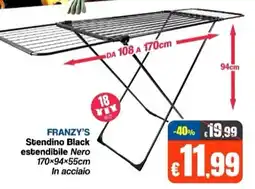 Franzy's FRANZY'S Stendino Black estendibile Nero offerta