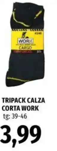Famila Tripack calza corta work offerta
