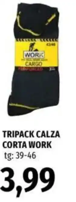Famila Tripack calza corta work offerta