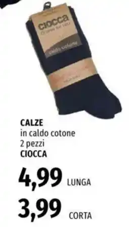 Famila Calze in caldo cotone 2 pezzi CIOCCA offerta