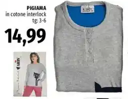 Famila Pigiama in cotone interlock offerta