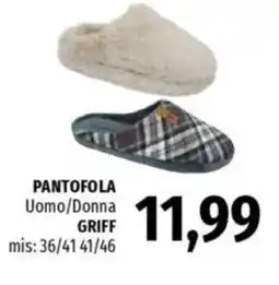 Famila Pantofola uomo/donna griff offerta
