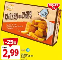 DPiù Più rock chicken & chips offerta