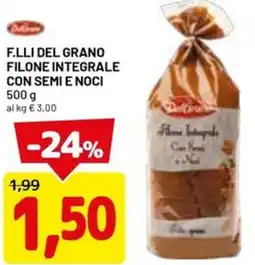 DPiù F.lli del grano filone integrale con semi e noci offerta