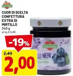 DPiù Cuor di scelta confettura extra di mirtillo offerta