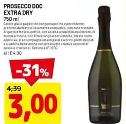 DPiù Prosecco doc extra dry offerta