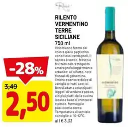DPiù Rilento vermentino terre siciliane offerta