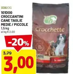 DPiù 101dog croccantini cane taglie medie/ piccole offerta