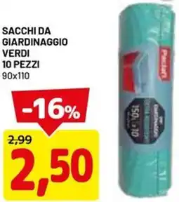 DPiù Sacchi da giardinaggio verdi offerta