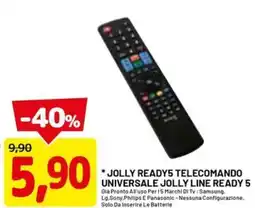 DPiù JOLLY READY5 TELECOMANDO UNIVERSALE JOLLY LINE READY 5 offerta