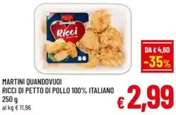 A&O Martini quandovuoi ricci di petto di pollo 100% italiano offerta