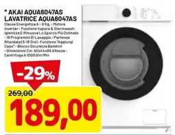 DPiù AKAI AQUA6047AS LAVATRICE AQUA6047AS offerta