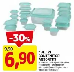 DPiù SET 21 CONTENITORI ASSORTITI offerta