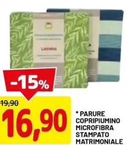 DPiù Parure copripiumino microfibra stampato matrimoniale offerta