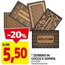 DPiù Zerbino in cocco e gomma offerta